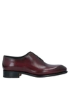 Santoni Lace-up Shoes In Maroon