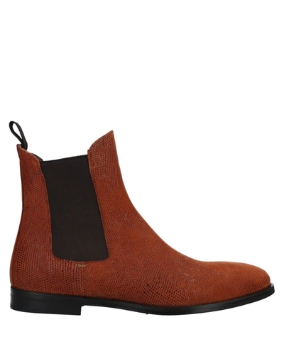 Officine Creative Italia Ankle Boots In Rust