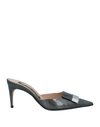Sergio Rossi Woman Mules & Clogs Dark Green Size 4.5 Soft Leather In Dark Green