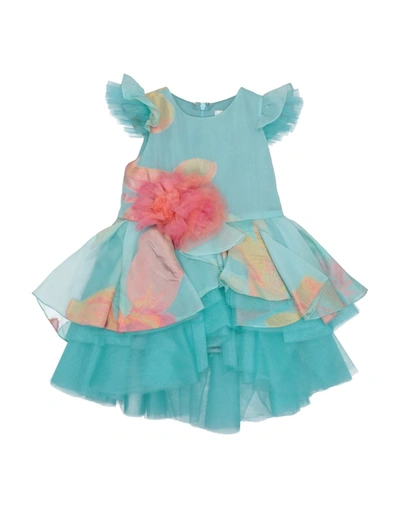 Mischka Aoki Kids' Dresses In Turquoise