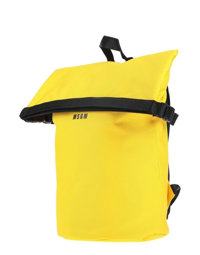 Msgm Backpacks In Yellow