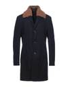 Grey Daniele Alessandrini Coats In Dark Blue