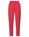BOUTIQUE MOSCHINO BOUTIQUE MOSCHINO WOMAN PANTS RED SIZE 8 POLYESTER, VISCOSE, ELASTANE,13596960HT 5