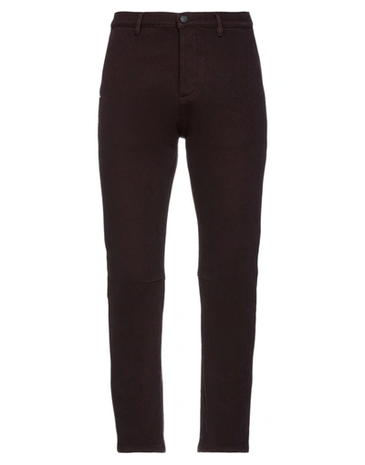 Grey Daniele Alessandrini Pants In Maroon