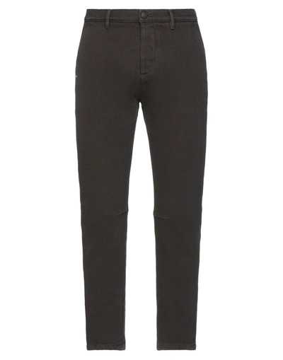 Grey Daniele Alessandrini Pants In Dark Brown