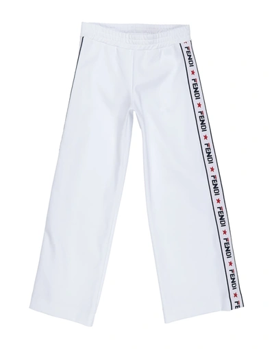 Fendi Kids' Pants In White