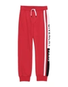 Givenchy Kids' Logo Printed Cotton Sweatpants In Red