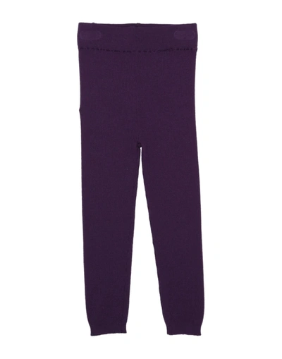 Dolce & Gabbana Kids' Leggings In Dark Purple