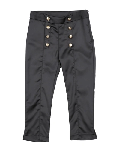 Gaelle Paris Babies' Gaëlle Paris Toddler Girl Pants Black Size 6 Polyester, Cotton, Elastane