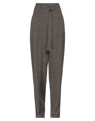 Semicouture Pants In Dark Brown