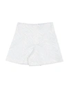 Emporio Armani Toddler Girl Shorts & Bermuda Shorts White Size 7 Cotton, Polyester, Acrylic In White