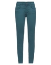 Relish Woman Pants Deep Teal Size 25 Cotton, Elastane In Green