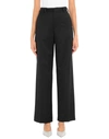 Commission Woman Pants Black Size 8 Polyester, Wool, Lycra In Black