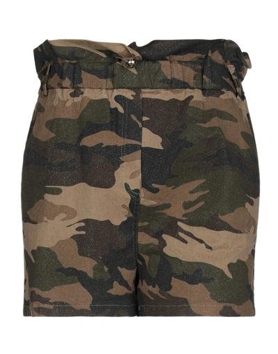 Icona By Kaos Woman Shorts & Bermuda Shorts Khaki Size 6 Cotton, Elastane In Beige