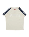 Kappa Kids' T-shirts In Ivory