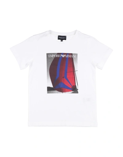 Emporio Armani Kids' T-shirts In White