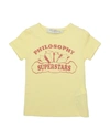 Philosophy Di Lorenzo Serafini Kids' T-shirts In Yellow