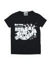 Paolo Pecora Kids' T-shirts In Black