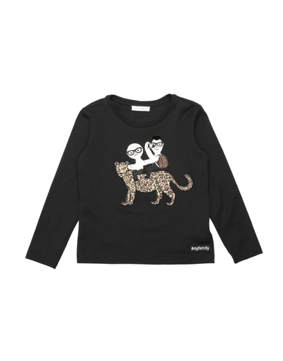 Dolce & Gabbana Kids' T-shirts In Black