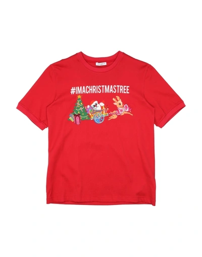 Dolce & Gabbana Kids' T-shirts In Red