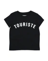 Touriste Kids' T-shirts In Black