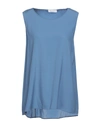 Le Tricot Perugia Tops In Pastel Blue