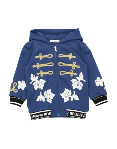 Dolce & Gabbana Kids' Sweatshirts In Blue