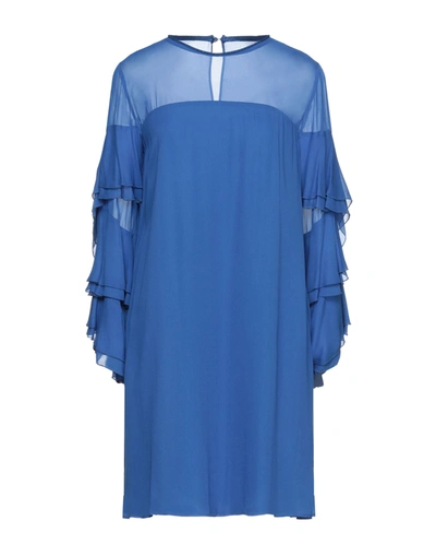 Atos Lombardini Short Dresses In Blue
