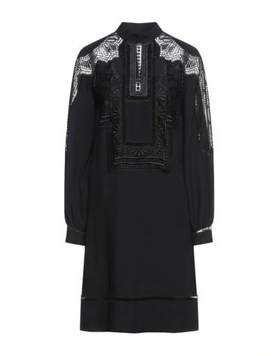 Alberta Ferretti Short Dresses In Black
