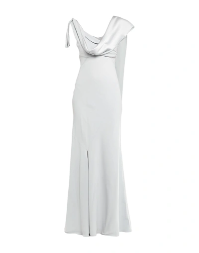 Alberta Ferretti Long Dresses In Light Grey