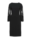 Alberta Ferretti Midi Dresses In Black