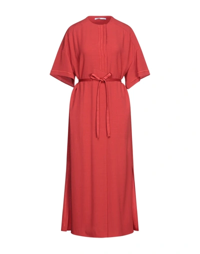 Agnona Long Dresses In Red