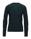 Alpha Studio Sweaters In Dark Green