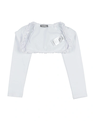 Artigli Girl Kids' Wrap Cardigans In White