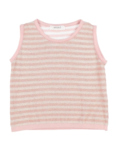 Vicolo Babies'  Toddler Girl Sweater Antique Rose Size 6 Cotton, Polyester, Polyamide In Pink