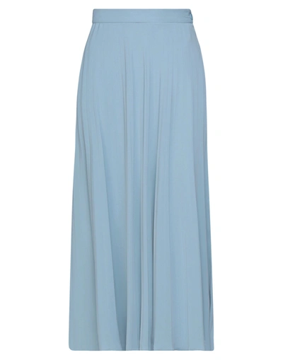 Mm6 Maison Margiela Midi Skirts In Pastel Blue