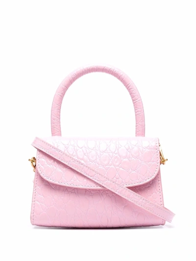 By Far Mini Hand Bag In Rose-pink Leather