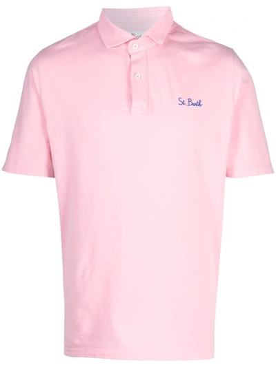 Mc2 Saint Barth Logo Short-sleeve Polo Shirt In Pink