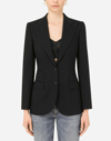 DOLCE & GABBANA SINGLE-BREASTED WOOLEN TURLINGTON BLAZER