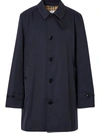 BURBERRY BLUE SINGLE-BREASTED TRENCH COAT