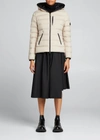 Moncler Herbe Nylon Stretch Down Jacket In Dust Pink