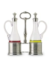 MATCH OIL AND VINEGAR SET WITH PEWTER TOPS,PROD217040520