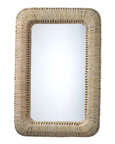 Jamie Young Hollis Rectangle Mirror In Cream