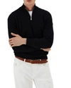 Brunello Cucinelli Men's Cashmere Half-zip Pullover Sweater In Black