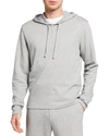 Vince Men's Cozy Double-knit Pullover Hoodie In H Grey