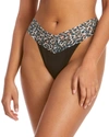 Hanky Panky Womens Black Classic Leopard Leopard Low-rise Stretch-cotton Thong 1 Size In Blackclassic Leop