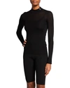 Saint Laurent Cassandre Turtleneck Sweater In Wool In Nero