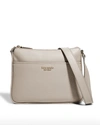 Kate Spade Zip Leather Crossbody Bag In Warm Taupe