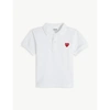 Comme Des Garçons Boys White Kids Heart Logo-embroidered Cotton Polo Shirt 2-6 Years 6 Years In White