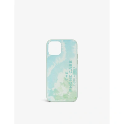 Marc Jacobs Tie-dye Silicone Iphone 12 Pro Max Phone Case In Blue Multi Tie Dye
